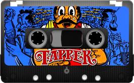 Cartridge artwork for Tapper on the Sinclair ZX Spectrum.