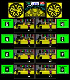 Game map for 180! Pub Darts on the Commodore 64.