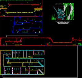Game map for Camelot Warriors on the Amstrad CPC.