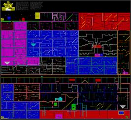 Game map for Chuckie Egg II on the Commodore 64.