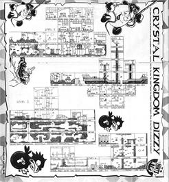 Game map for Crystal Kingdom Dizzy on the Atari ST.