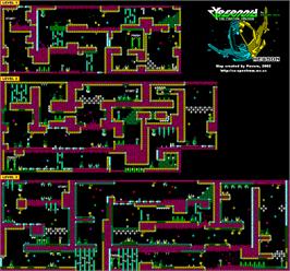 Game map for Cybernoid: The Fighting Machine on the Sinclair ZX Spectrum.