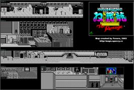 Game map for Double Dragon II: The Revenge on the Sinclair ZX Spectrum.