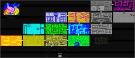 Game map for Druid II: Enlightenment on the Sinclair ZX Spectrum.