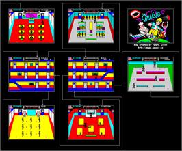 Game map for Mikie on the Amstrad CPC.