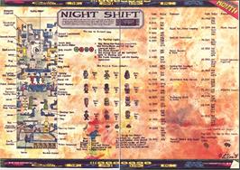 Game map for Night Shift on the Atari ST.