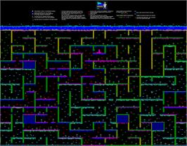 Game map for Nodes of Yesod on the Commodore 64.