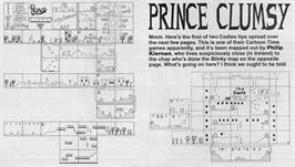 Game map for Prince Clumsy on the Sinclair ZX Spectrum.