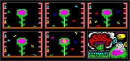 Game map for Pssst on the Sinclair ZX Spectrum.