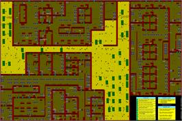 Game map for Rambo III on the Commodore 64.