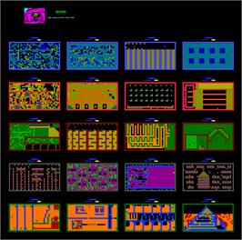 Game map for Rockford: The Arcade Game on the Amstrad CPC.