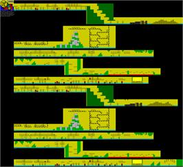 Game map for Rolling Thunder on the Amstrad CPC.
