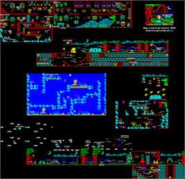 Game map for Slightly Magic on the Commodore 64.