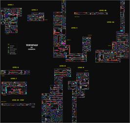 Game map for Terminus: The Prison Planet on the Sinclair ZX Spectrum.