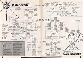 Game map for The Shadows of Mordor on the Commodore 64.