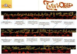 Game map for TwinWorld: Land of Vision on the Amstrad CPC.