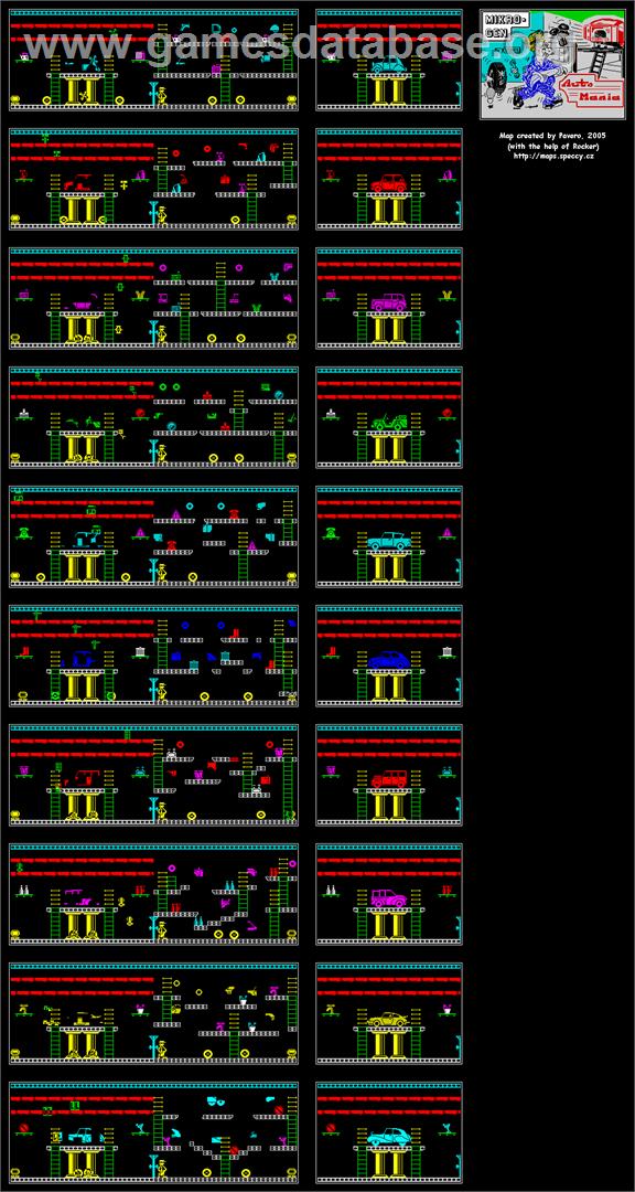 Automania - Commodore 64 - Artwork - Map