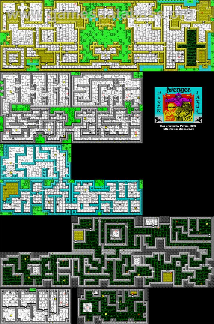 Avenger - Amstrad CPC - Artwork - Map