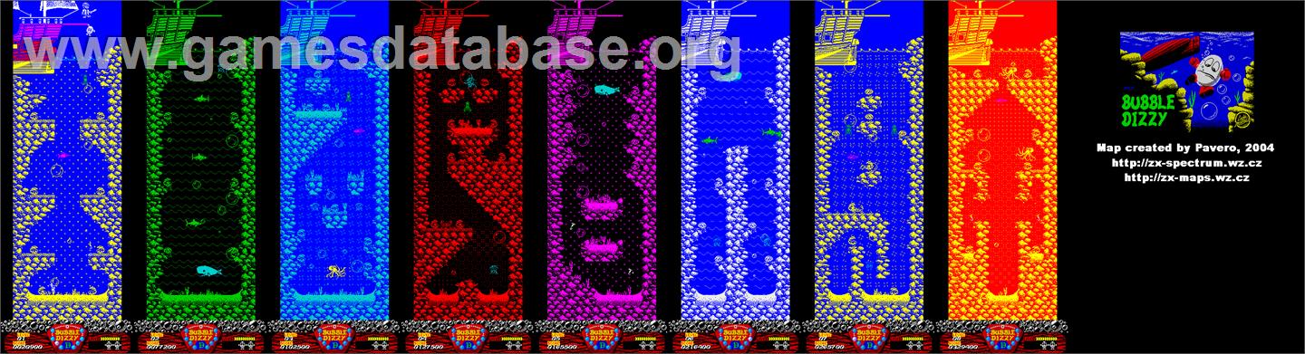 Bubble Dizzy - Atari ST - Artwork - Map