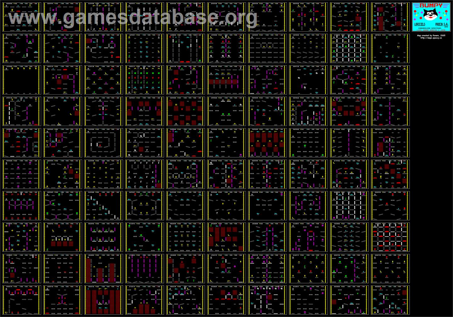 Bumpy - Amstrad CPC - Artwork - Map
