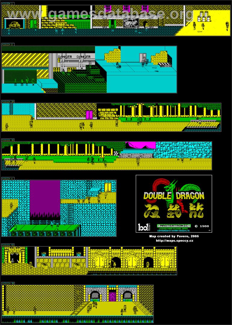 Double Dragon - Amstrad CPC - Artwork - Map