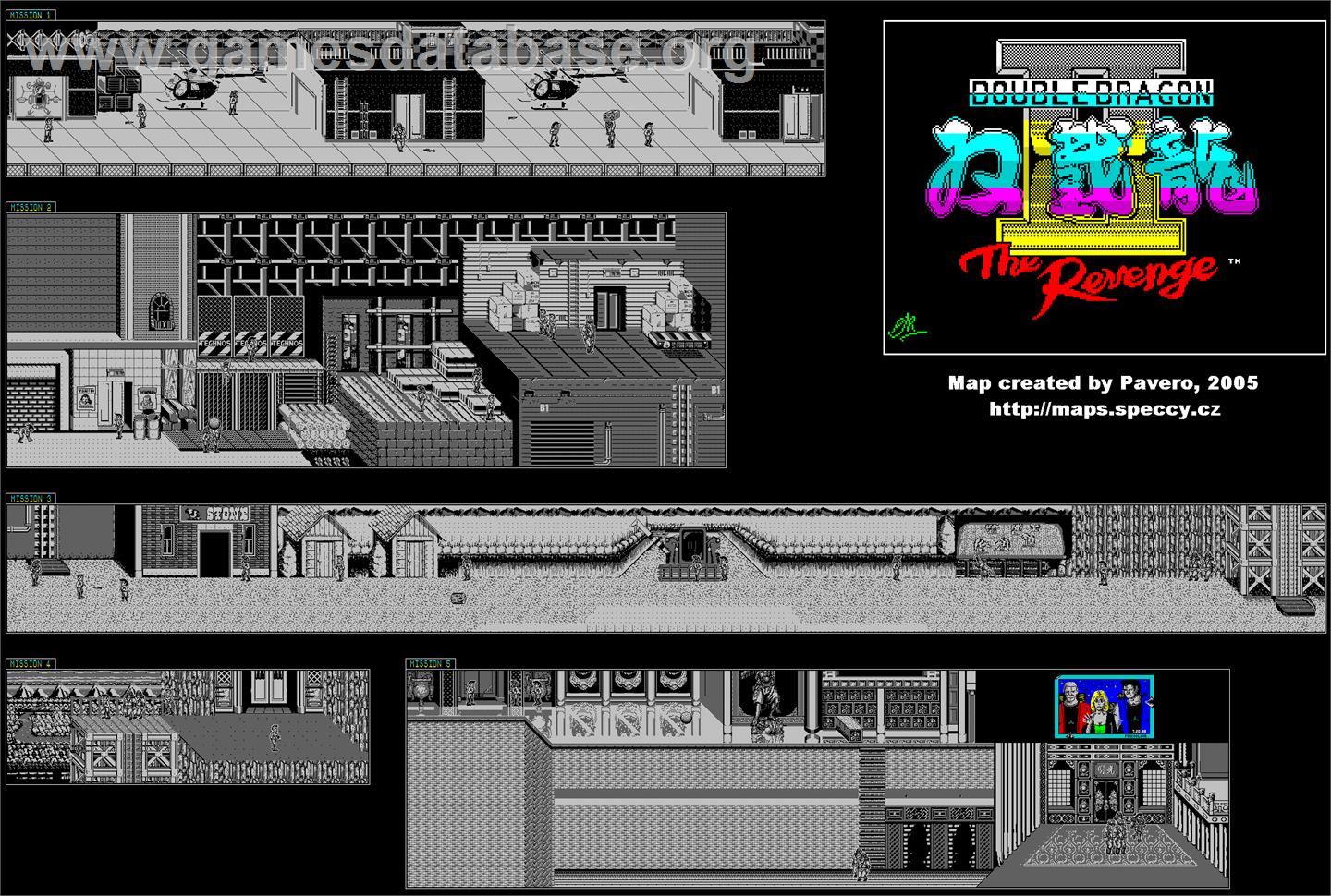 Double Dragon II: The Revenge - Sinclair ZX Spectrum - Artwork - Map
