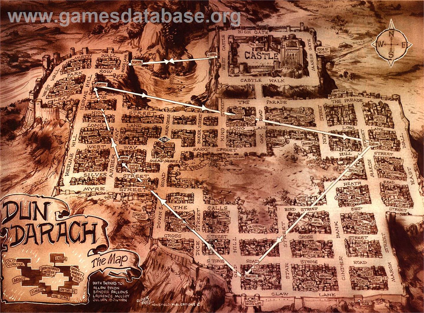 Dun Darach - Amstrad CPC - Artwork - Map