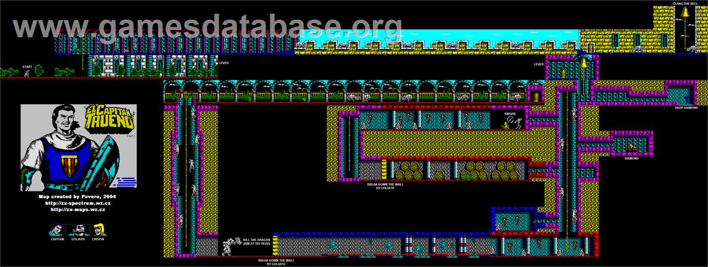 El Capitán Trueno - Sinclair ZX Spectrum - Artwork - Map