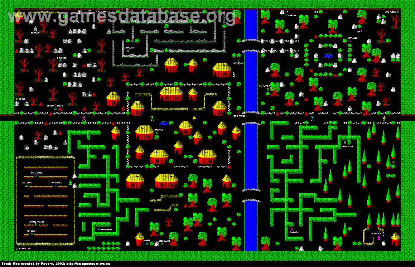 Feud - Sinclair ZX Spectrum - Artwork - Map