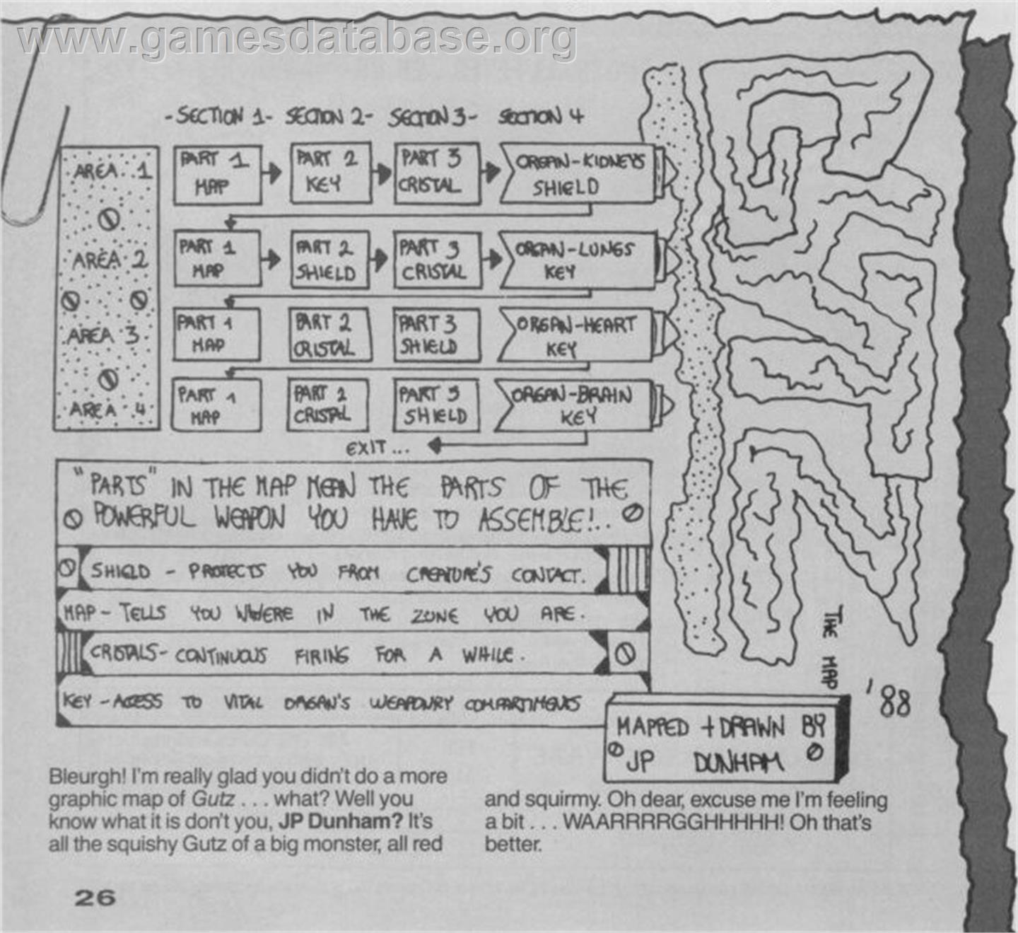 G.U.T.Z. - Commodore 64 - Artwork - Map
