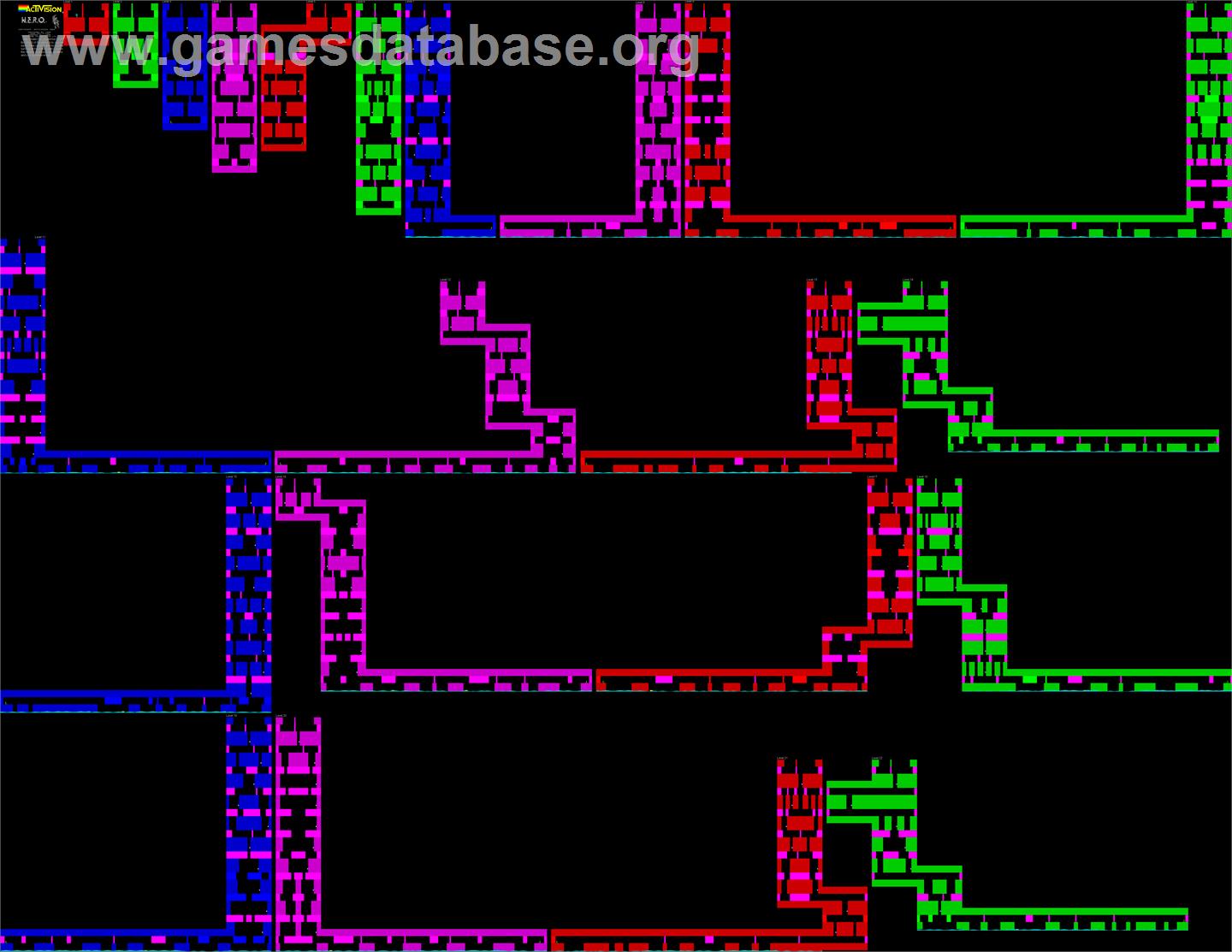 H.E.R.O. - Sinclair ZX Spectrum - Artwork - Map
