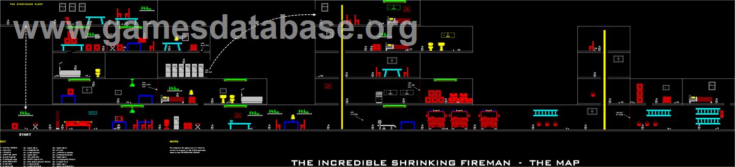 Incredible Shrinking Fireman - Sinclair ZX Spectrum - Artwork - Map