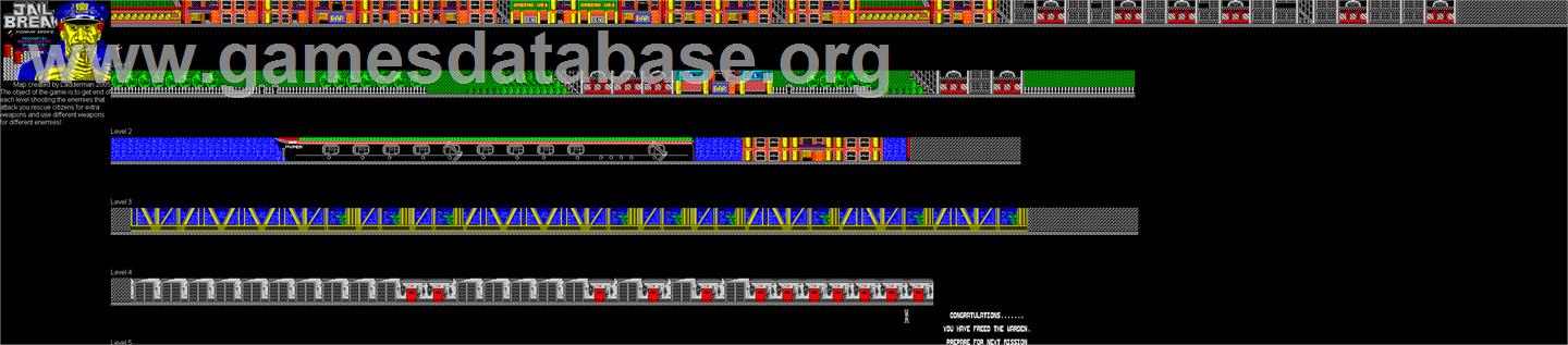 Jail Break - Commodore 64 - Artwork - Map