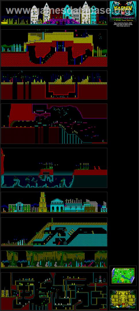 Karnov - Commodore 64 - Artwork - Map