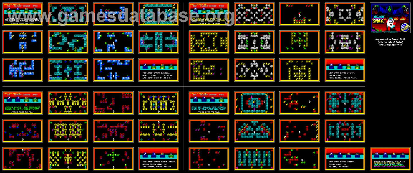 Kwik Snax - Sinclair ZX Spectrum - Artwork - Map