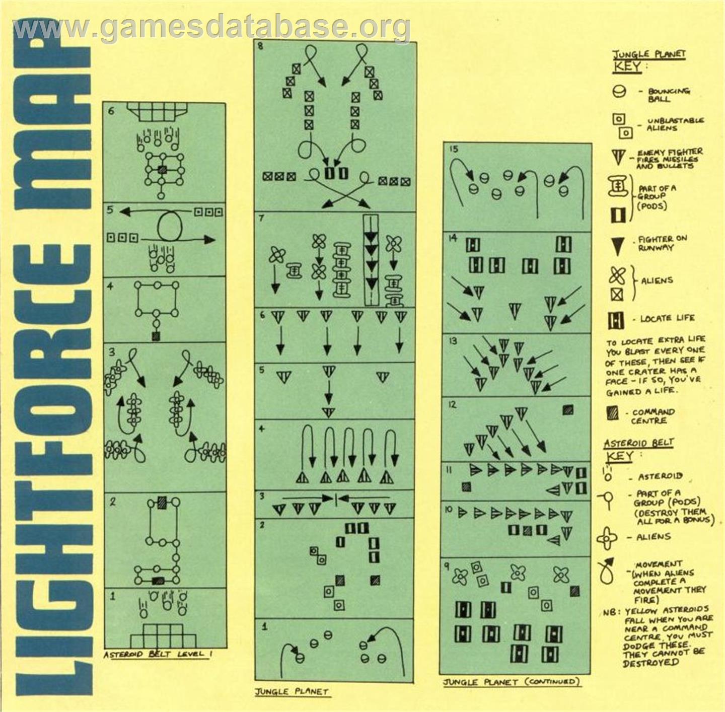 Lightforce - Commodore 64 - Artwork - Map