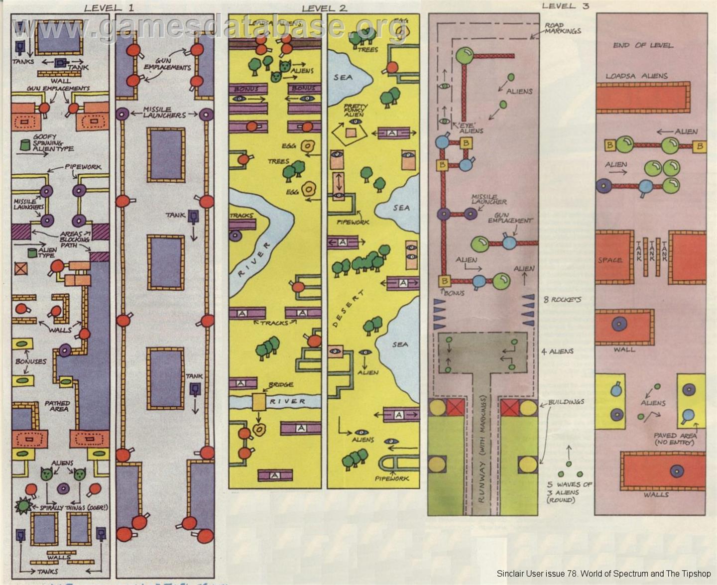 Marauder - Amstrad CPC - Artwork - Map