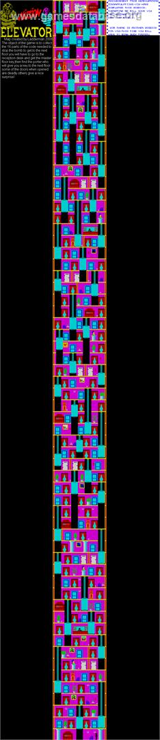 Mission Elevator - Commodore Amiga - Artwork - Map