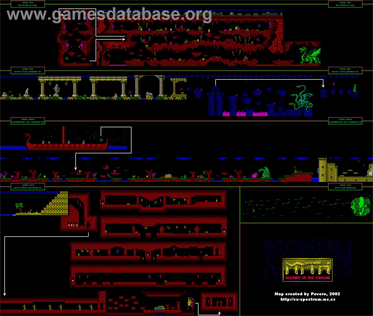 Myth - Sinclair ZX Spectrum - Artwork - Map