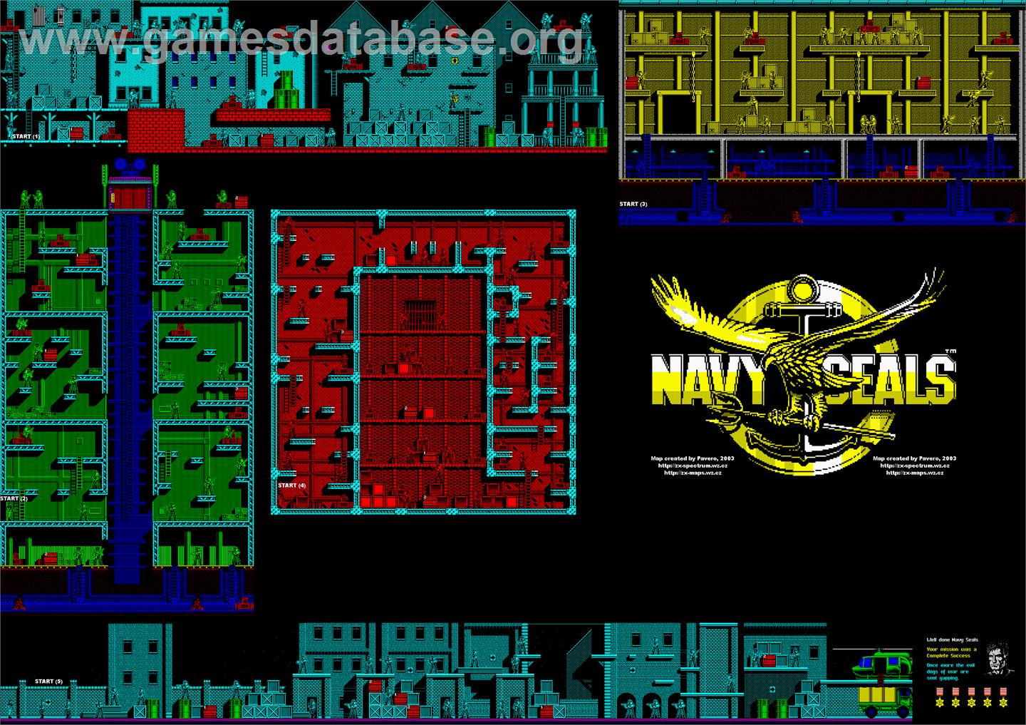 Navy Seals - Amstrad CPC - Artwork - Map
