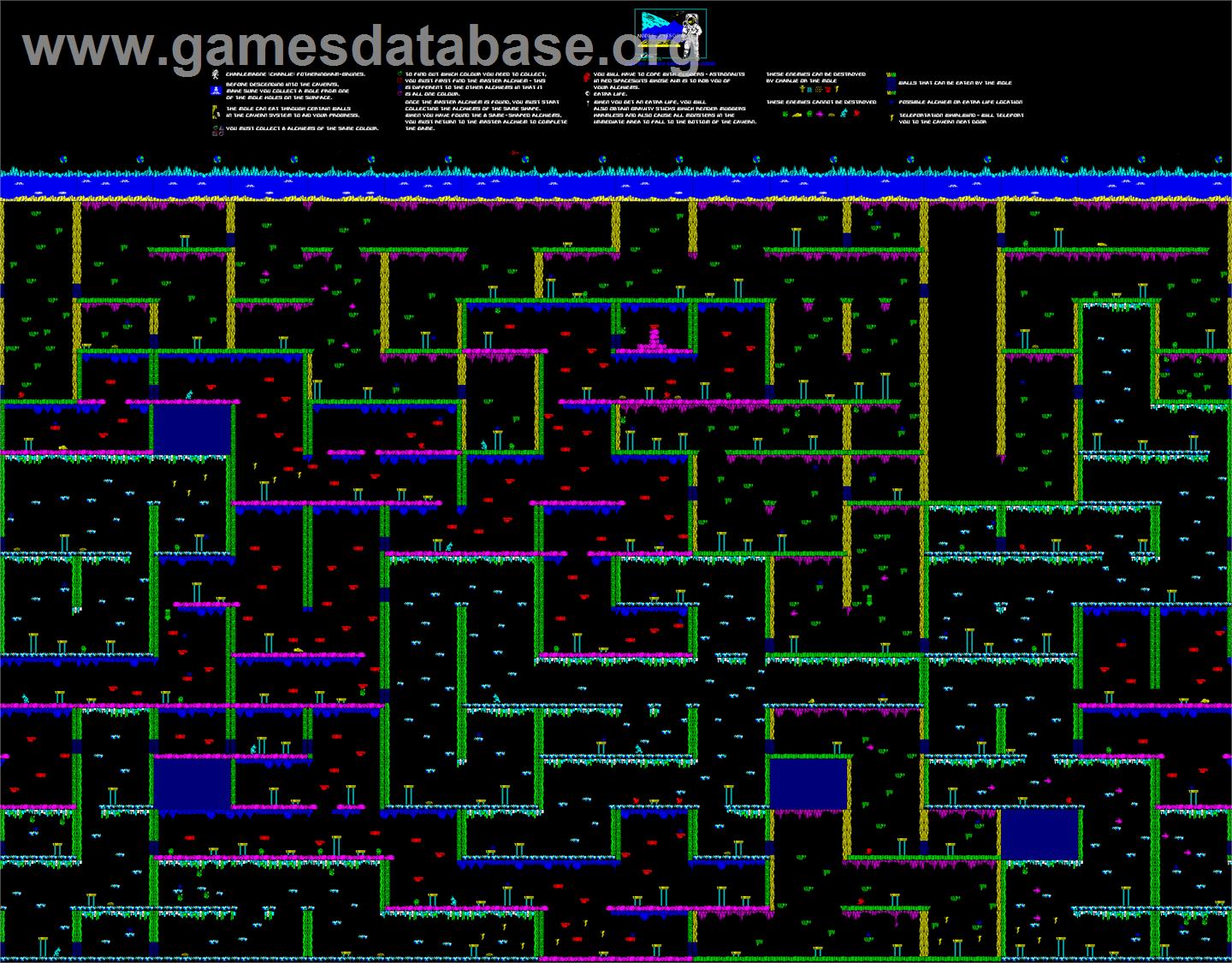 Nodes of Yesod - Amstrad CPC - Artwork - Map