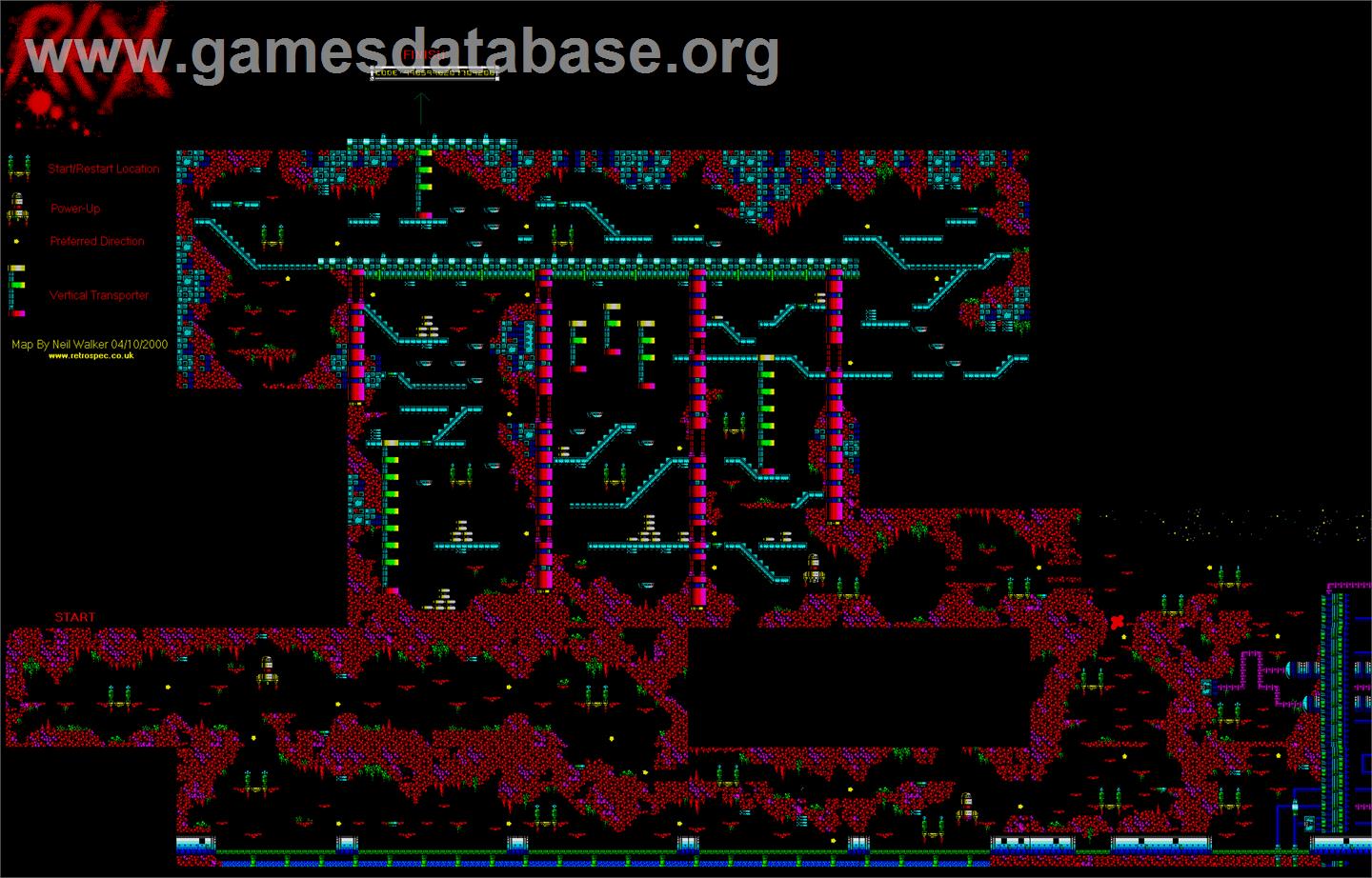 Rex - Sinclair ZX Spectrum - Artwork - Map
