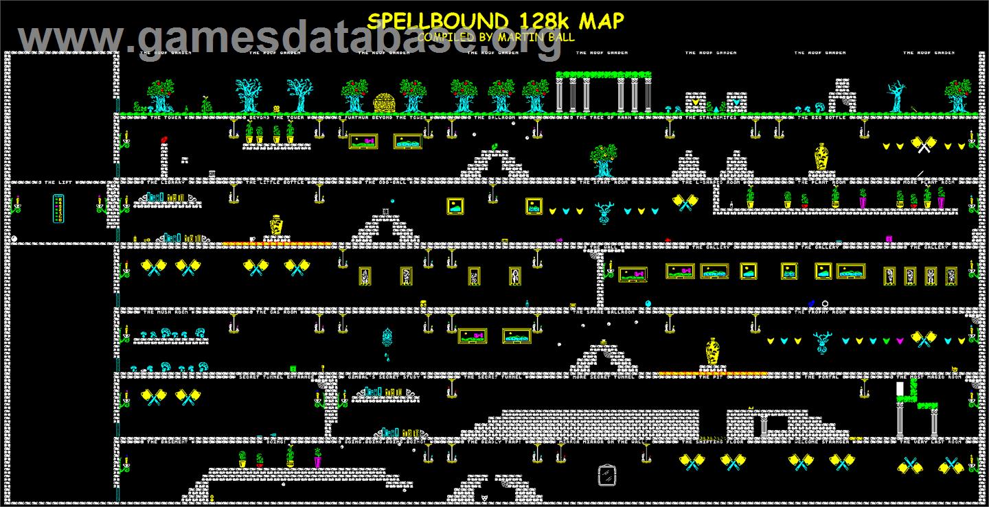 Spellbound - Sinclair ZX Spectrum - Artwork - Map