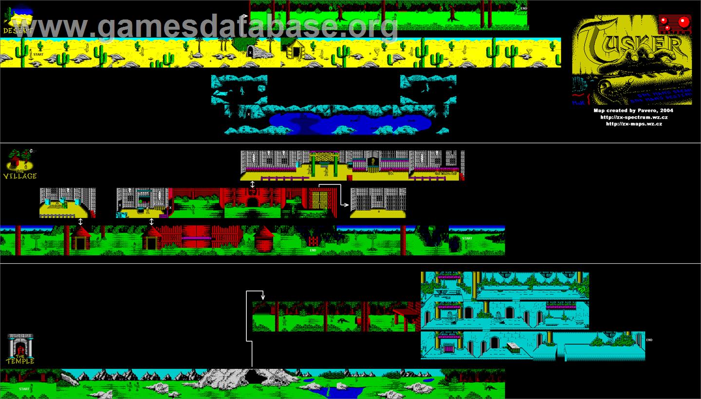 Tusker - Sinclair ZX Spectrum - Artwork - Map
