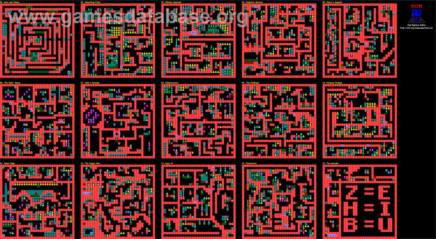 Xor - Amstrad CPC - Artwork - Map