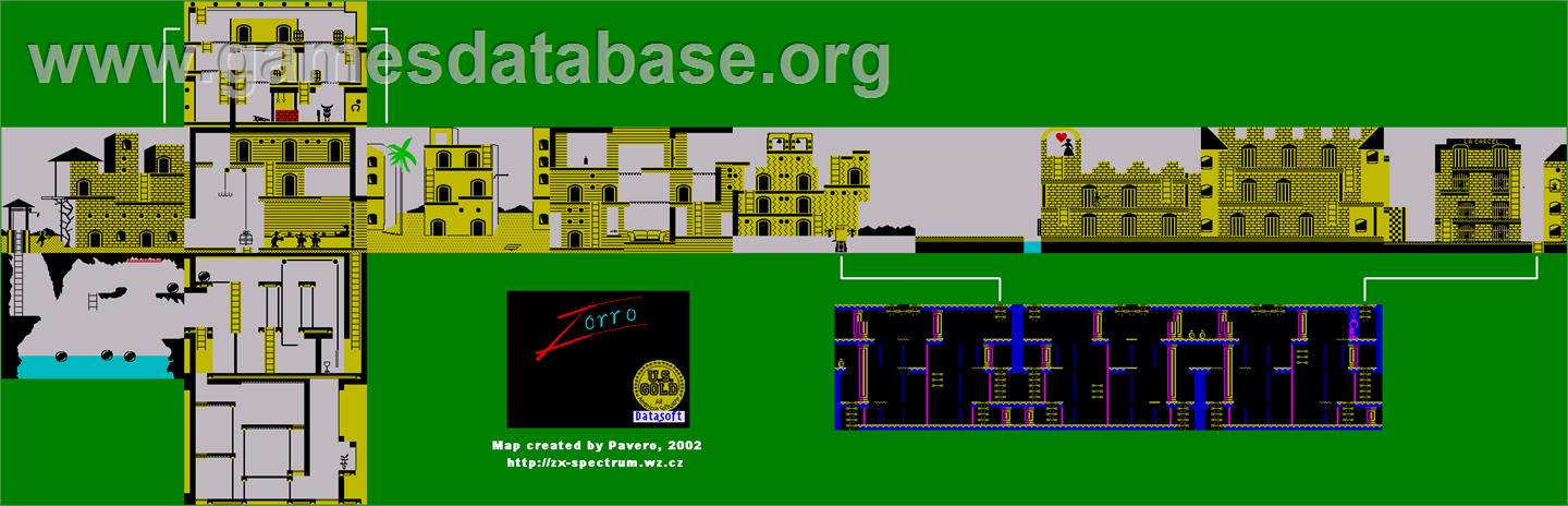 Zorro - Atari 8-bit - Artwork - Map