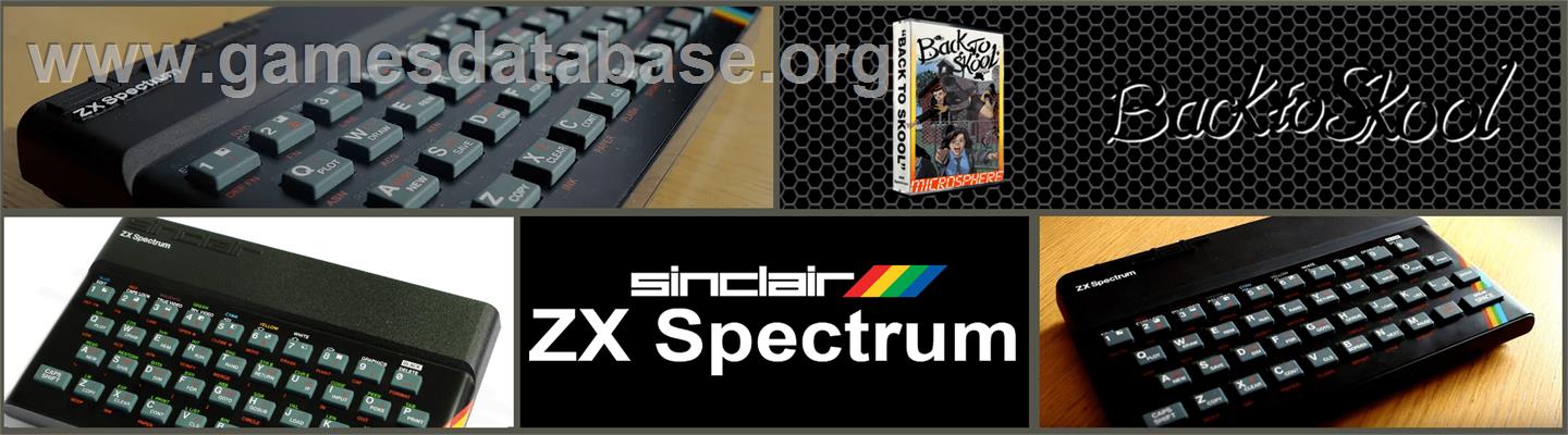 Back to Skool - Sinclair ZX Spectrum - Artwork - Marquee