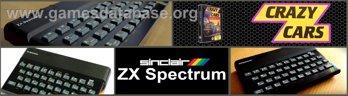 Crazy Cars - Sinclair ZX Spectrum - Artwork - Marquee