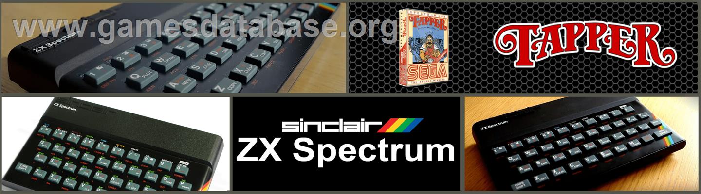Tapper - Sinclair ZX Spectrum - Artwork - Marquee