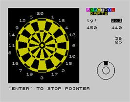 In game image of 180! Pub Darts on the Sinclair ZX Spectrum.